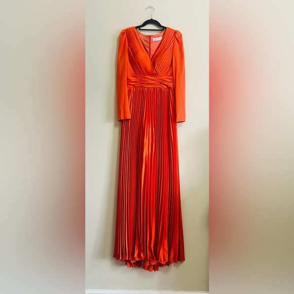 Leena for Mac Duggal satin gown. Size 6
Style # 26542 in Sunset color - Picture 2 of 7